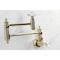Kingston Brass KS3102PX Two-Handle Wall Mount Pot Filler, Polished Brass KS3102PX - alternate 2